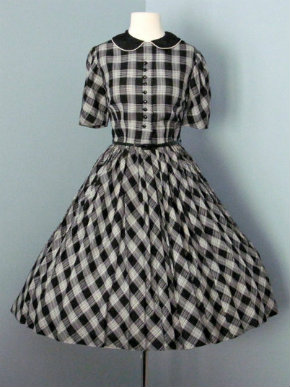 Black and white day dress