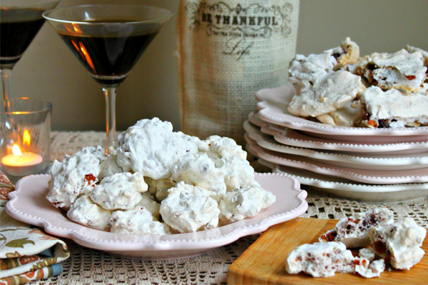 Chocolate chip and bacon meringues