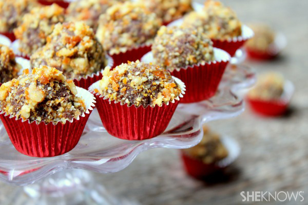 Chocolate raisin truffles