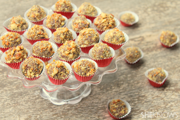 Chocolate raisin truffles