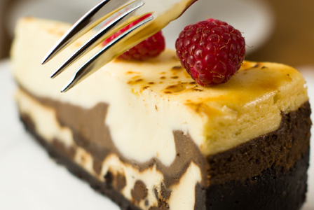 Chocolate raspberry cheesecake