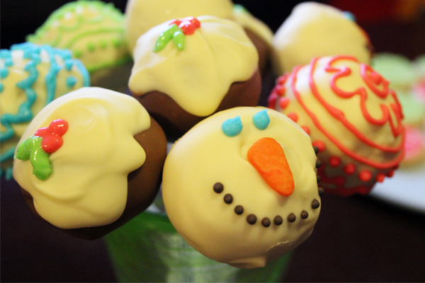 christmas cake pops