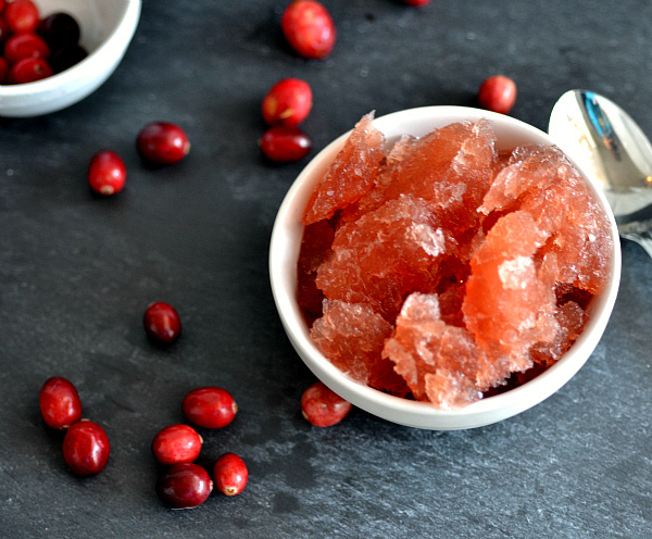 Cranberry granita