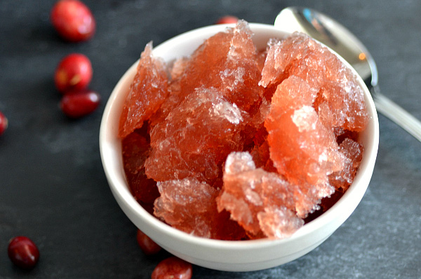 Cranberry granita