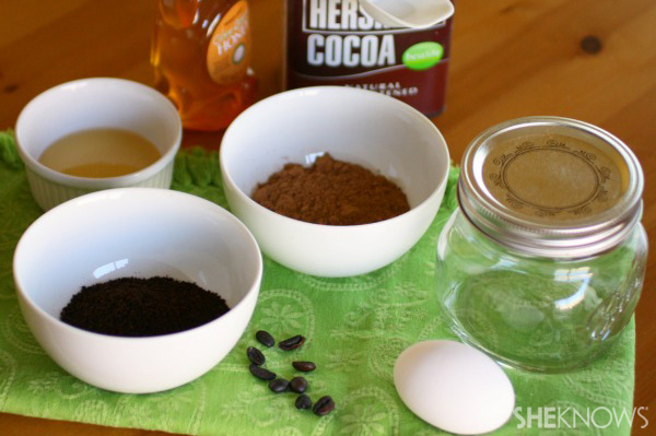 DIY Coffee and Cocoa Face Mask in a Mason Jar