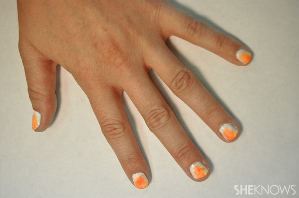 DIY Sunset nail design