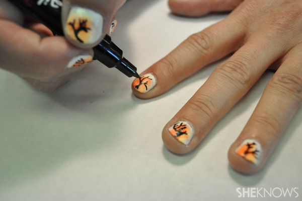 DIY Sunset nail design