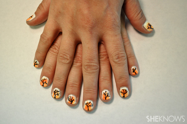 DIY Sunset nail design