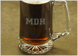 monogrammed beer mugs