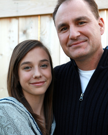 Tween daughter and father
