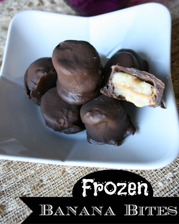 Frozen banana bites