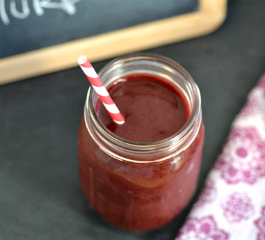 Dark cherry & orange slurpie