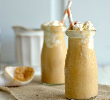 Thick pumpkin milkshakes