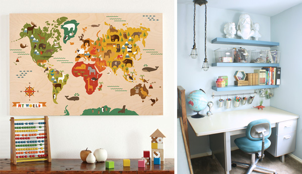 Map and globe