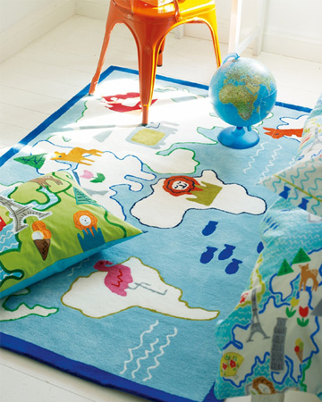 world map rug