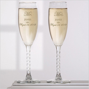 Personalized Champagne Glasses