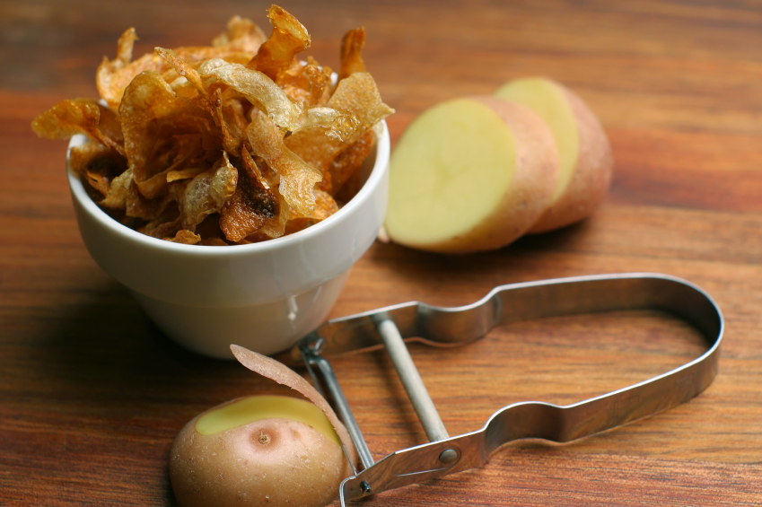 Tray of potato chips