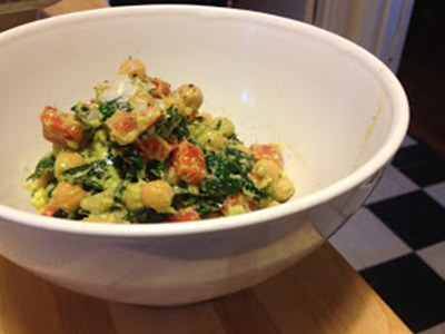 kale and chickpea salad