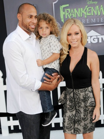 Kendra Wilkinson with husband Hank Baskett and son Hank IV