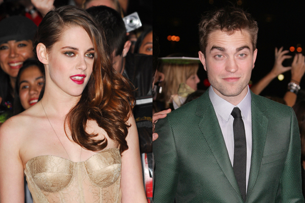 Robert Pattinson and Kristen Stewart at Breaking Dawn premiere