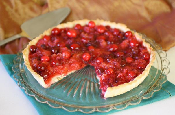 Crimson cranberry tart