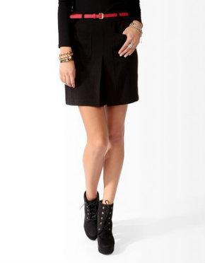 Pleated mini skirt