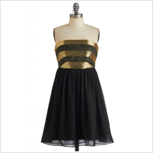 flirty black strapless dress 