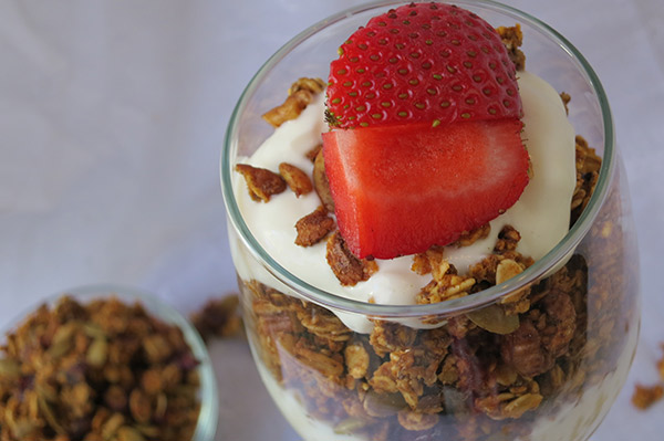 pumpkin and yogurt parfait