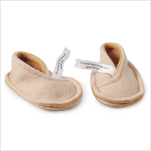 Fortune Cookie Baby Booties