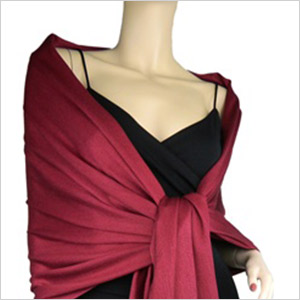 red pashmina shawl