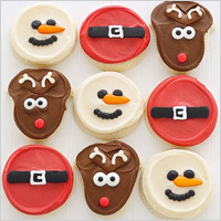 Buttercream-frosted reindeer cookies 