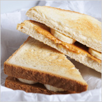 peanut butter and banana sandwiches