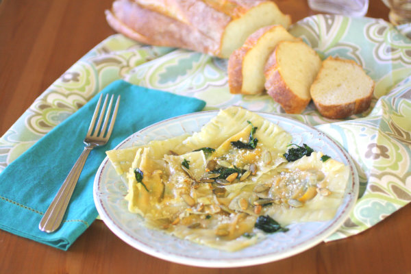 Easy Wonton Pumpkin Ravioli