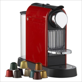 Nespresso Citiz Red Espresso Machine, crateandbarrel.com, $249.95