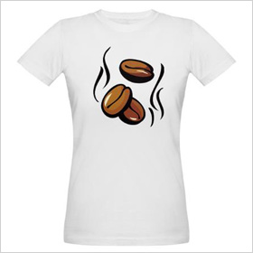 Café Press Coffee Beans T-shirt, cafepress.com, $27