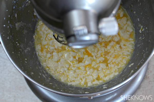Mix in eggs