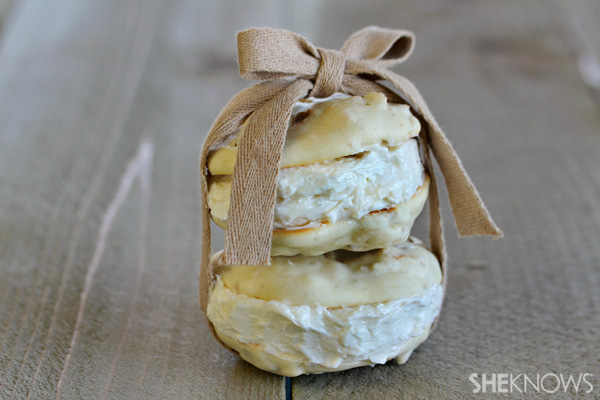 Beer and pretzel whoopie pies