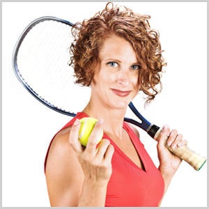 Woman playing tennis