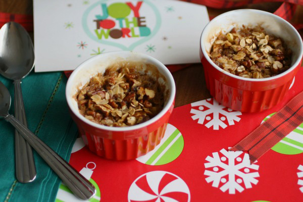 Baked Apple-eggnog Oatmeal