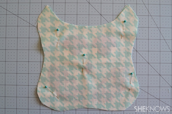 DIY Owl Pillow: Pin right sides together