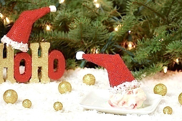 ice cream cone santa hats