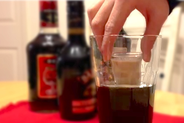 stout beer with shot