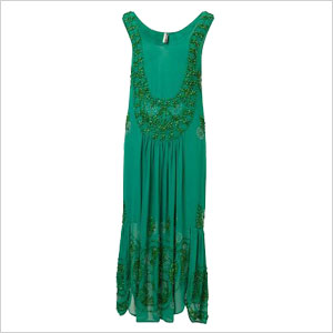 green flapper dress