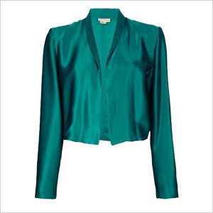 green open front jacket