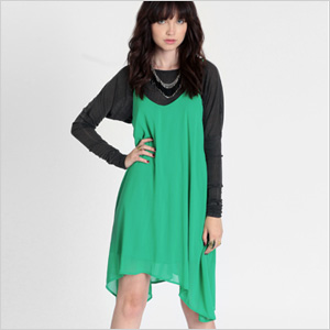 Green tank dress