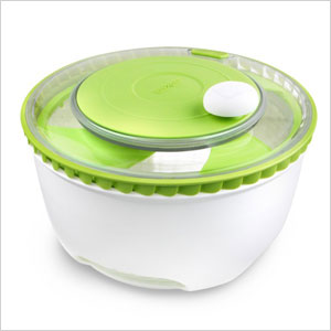 Turbo fan salad spinner