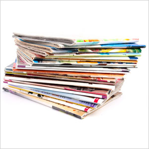 Stack of magazines