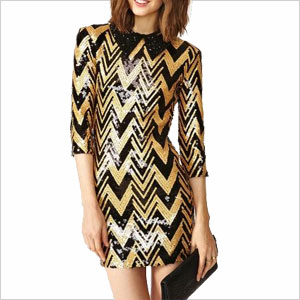 Zig zag sequin dress