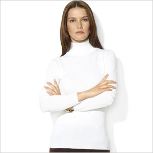 Ralph Lauren white turtleneck sweater