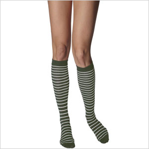 Knee high christina son green and whit